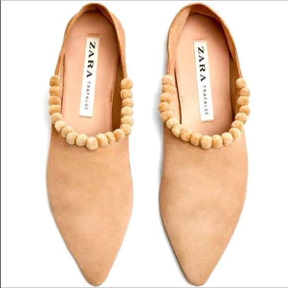 Zara Pom Pom Shoes - Picture 1 of 12